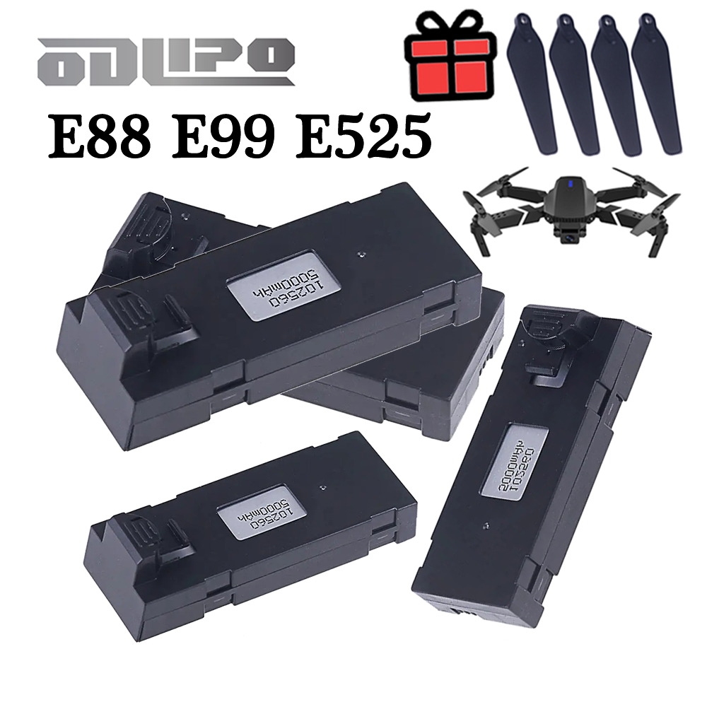 Eachine Drone E58 - E88 3.7V 5000mAh LiPoバッテリー ドローン予備バッテリー E88バッテリー